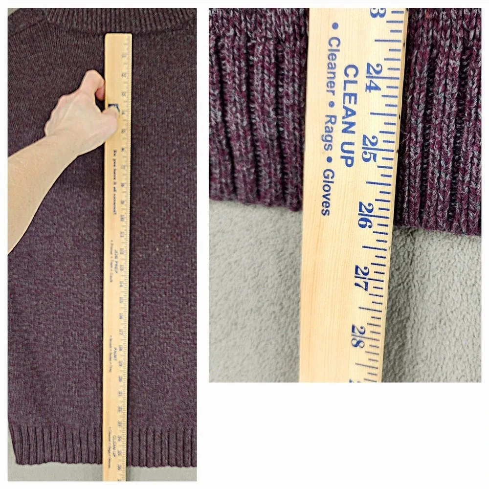 Banana Republic S Men Shawl Collar Sweater Cowl Purple‎ White Cotton Nylon Wool